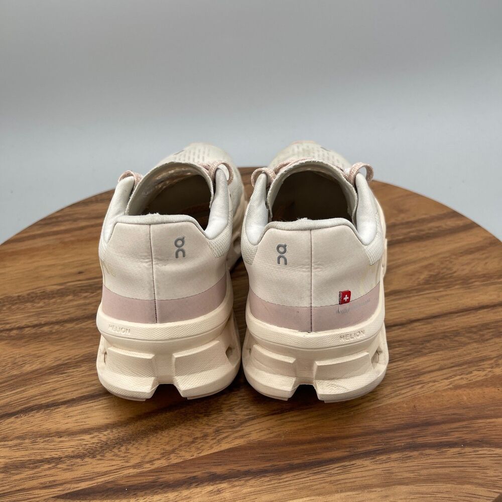 On Cloud Cloudmonster Shoes Womens Size 8.5 Beige Running Comfort Walking Gym - Picture 4 of 9